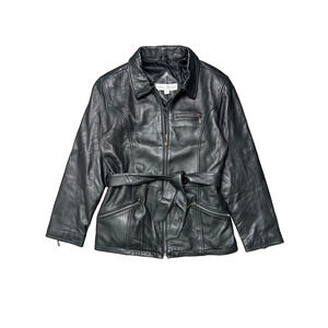 valerie stephens petites new zealand lambskin leather jacket size m